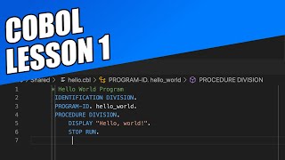 COBOL Lesson 1  Introduction [upl. by Orecic]