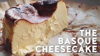 Basque Burnt Cheesecake Recipe  Creamy and gooey easy cheesecake [upl. by Avid]