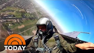 Inside The F16 Flyover At The Super Bowl [upl. by Osnerol163]