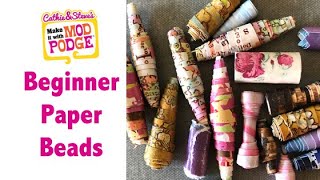 Beginner Guide to Making Paper Beads [upl. by Meerak706]