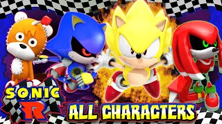 Sonic R  HD ALL SECRET CHARACTERS UNLOCKED 100 [upl. by Ydualc540]