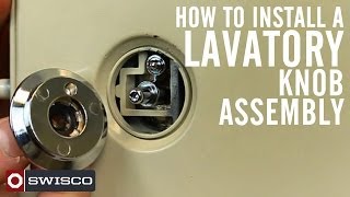 How to install the 10556 lavatory knob assembly [upl. by Aicilehp]