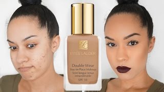 Estee Lauder Double Wear Foundation Review  Demo [upl. by Lindon]