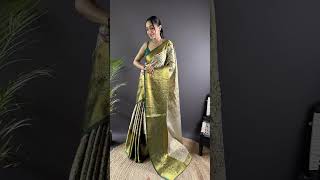 Tissue silk saree brocade zari blouse rs1000Booking9003162733 [upl. by Tevlev]