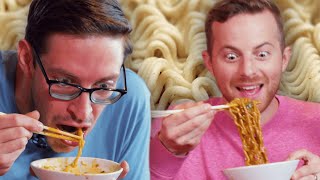 The Try Guys EXTREME Spicy Noodle Challenge [upl. by Azeria]