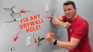 How to Fix Holes in Drywall  4 Easy Methods [upl. by Doy]