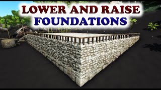 ARK  HOW TO BUILD ON UNEVEN GROUND  Lowering amp Raising Foundations [upl. by Nilauqcaj]