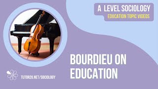 Bourdieu on Education  A Level Sociology  Education [upl. by Annhoj]