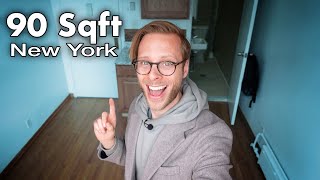 INSIDE a Tiny NYC Apartment 90 Square feet [upl. by Aisauqal]