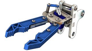 SolidWorks Tutorial 308  Gripper 2 robot [upl. by Enixam]