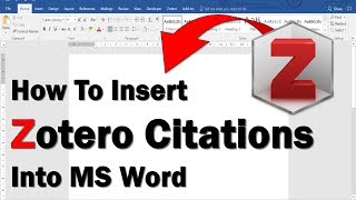 How To Insert Zotero Citations Into Microsoft Word [upl. by Dayle899]