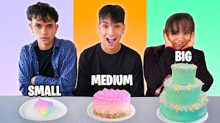 SMALL vs MEDIUM vs BIG Food Challenge  Lucas and Marcus [upl. by Baudoin596]