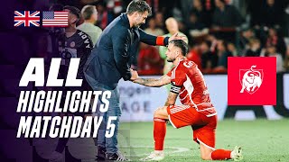 ALL HIGHLIGHTS MATCHDAY 5 🤩⚽ Jupiler Pro League 2324 [upl. by Sneve866]