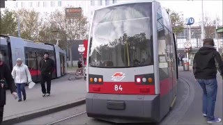 Straßenbahn Wien  Straßenbahnen am Westbahnhof [upl. by Fraase]