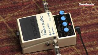 BOSS DD3 Digital Delay Pedal Review  Sweetwater Sound [upl. by Atteloc]