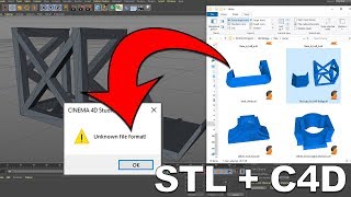 Cinema 4D Unknown File Format  STL Files [upl. by Anabal]