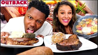 Outback Steak House Mukbang🥩 [upl. by Sarette]