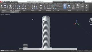 Como hacer una tornillo en Autocad 3D [upl. by Lauro]