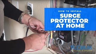 How To Install A Whole House Surge Protector  TL Davis Electric amp Design [upl. by Norrad]