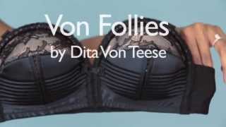 1 Minute Bra Review Von Follies by Dita von Teese Overwire Bra [upl. by Dyrraj]