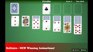 Solitaire  Play Online 12 Games  New Winning Animations [upl. by Ahsitahs376]