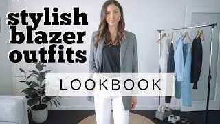 Effortless Blazer OUTFIT IDEAS 2020  5 Blazer Outfits [upl. by Arbmik]