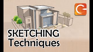 Sketching Techniques Concepts app Villa sketch [upl. by Eojyllib]