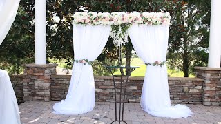 Easy DIY Flower Wedding Backdrop Tutorial [upl. by Cumings]