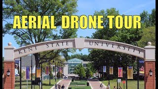 Kent State University Campus Tour by Drone  Kent State KSU [upl. by Ahsimrac849]