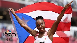 Jasmine CamachoQuinns historic 100m hurdles victory With Replays  Tokyo Olympics  NBC Sports [upl. by Cherri]