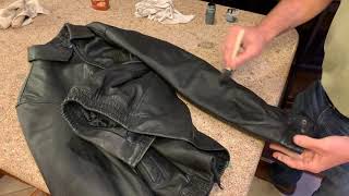 Leather Jacket Restoration Faded Color  DIY [upl. by Yerxa312]