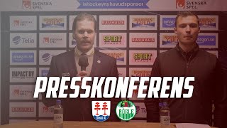 Presskonferens Timrå IK  Rögle BK [upl. by Bisset668]