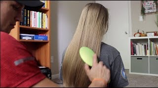 ASMR Boyfriend Brushes My Hair  Hair Play [upl. by Einama786]