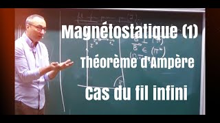 MPPCPSICours Magnétostatique  Comment utiliser le théorème dAmpère 15 Cas du fil infini [upl. by Nyrret350]