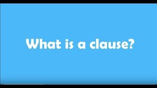 What is a clause [upl. by Linsk]