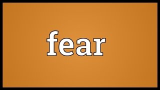 Fear Meaning [upl. by Oiracam]