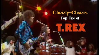 TOP TEN The Best Songs Of TRex amp Marc Bolan RETRO [upl. by Yleve]