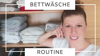 Meine Bettwäsche Routine Bettwäsche falten [upl. by Aicertal45]