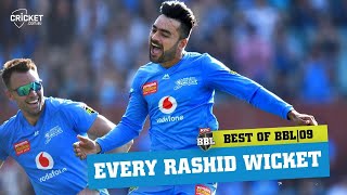 Every one of Rashid Khans 19 wickets  KFC BBL09 [upl. by Itnahs]