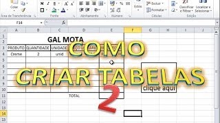 COMO CRIAR PLANILHAS NO EXCEL 2 [upl. by Pontius]