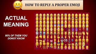 EMOJI MEANINGS  HOW TO REPLY A PROPER EMOJI [upl. by Steinke]