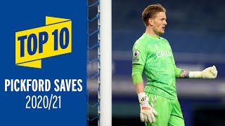 JORDAN PICKFORDS TOP 10 SAVES OF 202021 [upl. by Yleek]