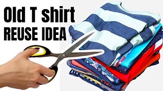 DIY idea From Old Tshirt  Recycle Idea From Old Tshirt  By Hand made Ideas [upl. by Alden]