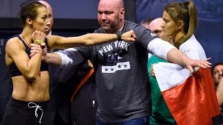 UFC 205 Joanna Jedrzejczyk vs Karolina Kowalkiewicz WeighIn Staredown [upl. by Admana55]