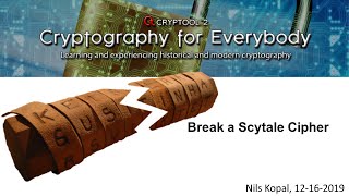 Break a Scytale – A Cipher Device Used by Spartan Soldiers More than 2500 Years Ago [upl. by Portuna]