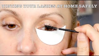 HOW I TINT MY LASHES SAFELY AT HOME [upl. by Nyberg]