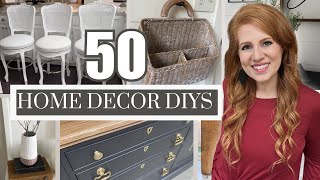 50 DIY HOME DECOR THRIFT FLIPS • AFFORDABLE DECORATING IDEAS [upl. by Zillah]