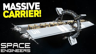 MASSIVE CARRIER  Space Engineers  The Immensity Carrier [upl. by Atlas252]