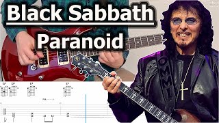 Black Sabbath  Paranoid  Guitar Tabs Tutorial [upl. by Acinorrev154]