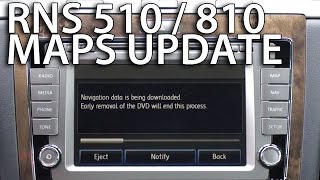 How to update maps in RNS 510  810 Volkswagen Skoda Seat GPS database upgrade [upl. by Rannug142]